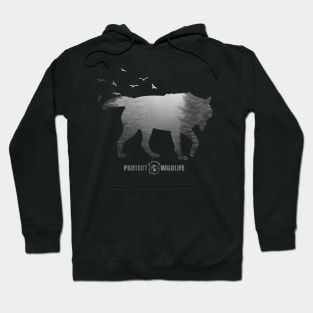 Protect Wildlife - Nature - Wolf Silhouette Hoodie